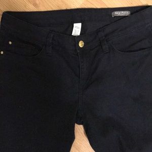 MNG Jeans Black Size 8 Skinny Paty Frayed leg